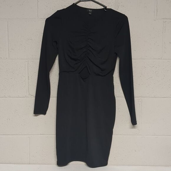 Express Body Contour Cutout Ruched Bodice Mini Dress Size XS NWOT - Picture 2 of 6